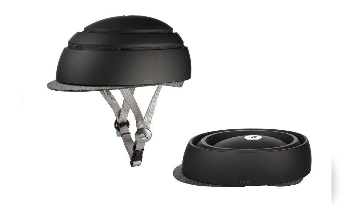 closca faltbarer fahrradhelm Closca Fuga faltbarer Fahrradhelm schwarz – Helmheld
