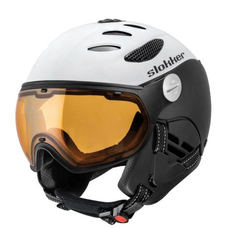 Slokker - BALO with visor - white/black