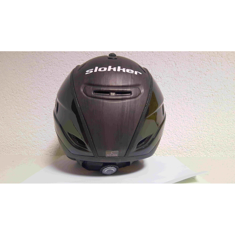 Slokker - BAKKA ski helmet with visor - wood-black