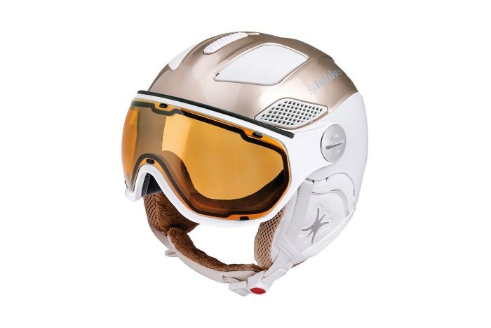 Slokker Raider Pro White Ski/Snowboard Helmet for Glasses Wearers 58-60