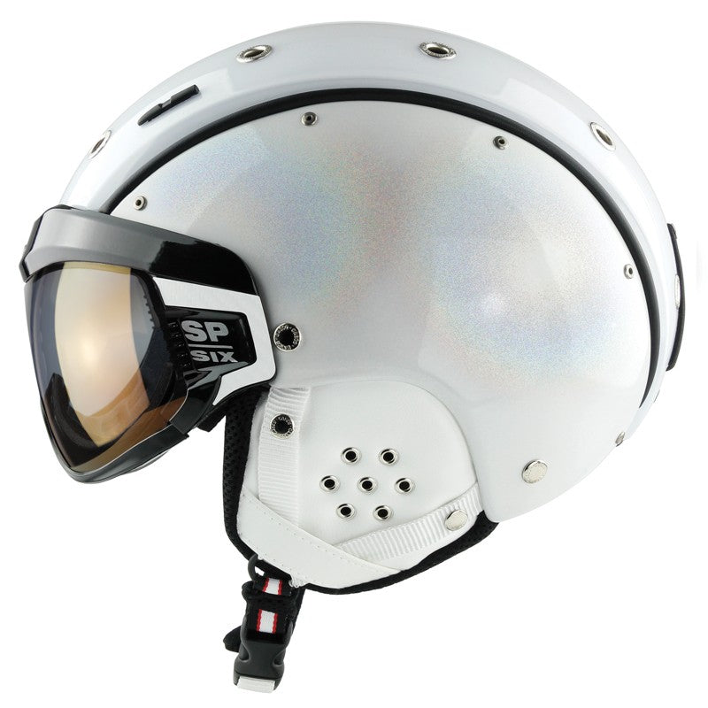 Skihelm Casco SP-6 Limited mit selbstönendem Visier, weiss-chameleon