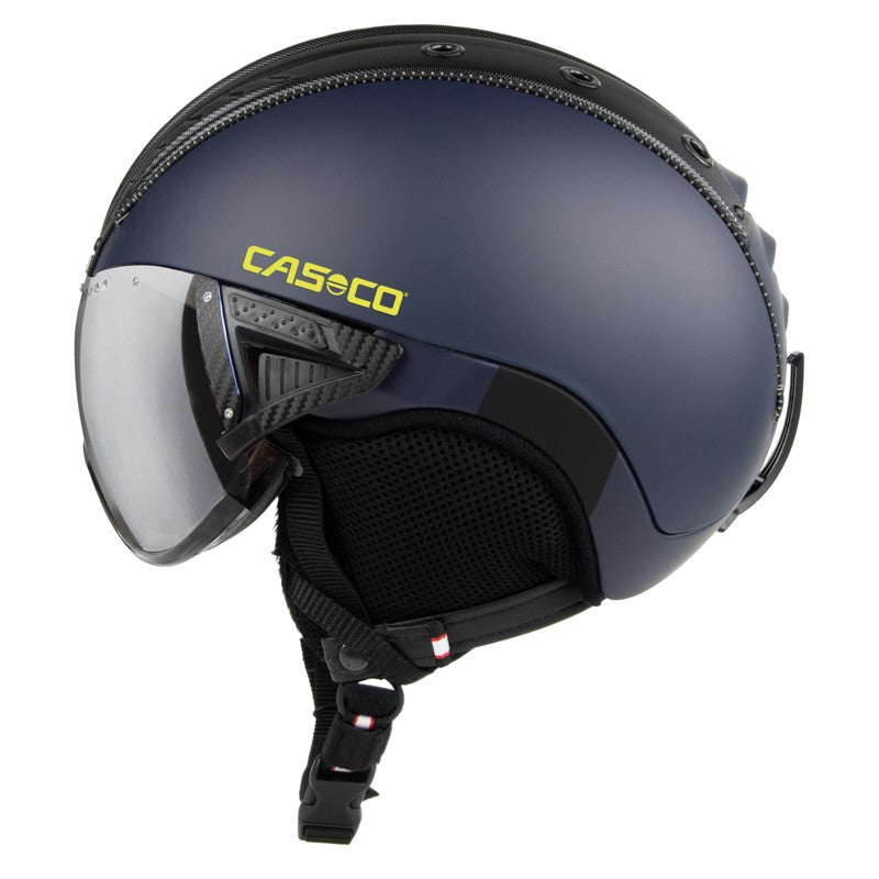 Skihelm Casco SP-2 Carbonic Visier für perfekten Schutz auf der Skipiste.