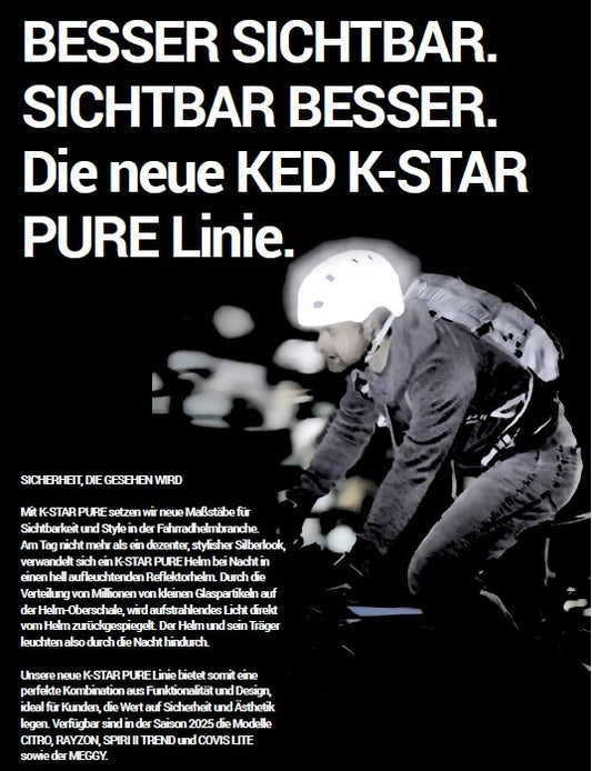 Fahrradhelm KED Citro K-STAR für den täglichen Gebrauch im Straßenverkehr mit maximaler Sicherheit.