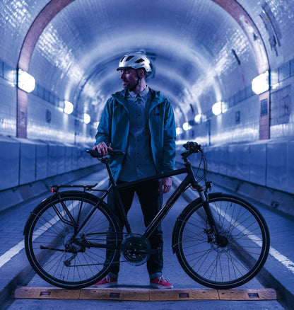 Abus - Hyban 2.0 signal; Fahrradhelm mit Reflektoren und Rücklicht