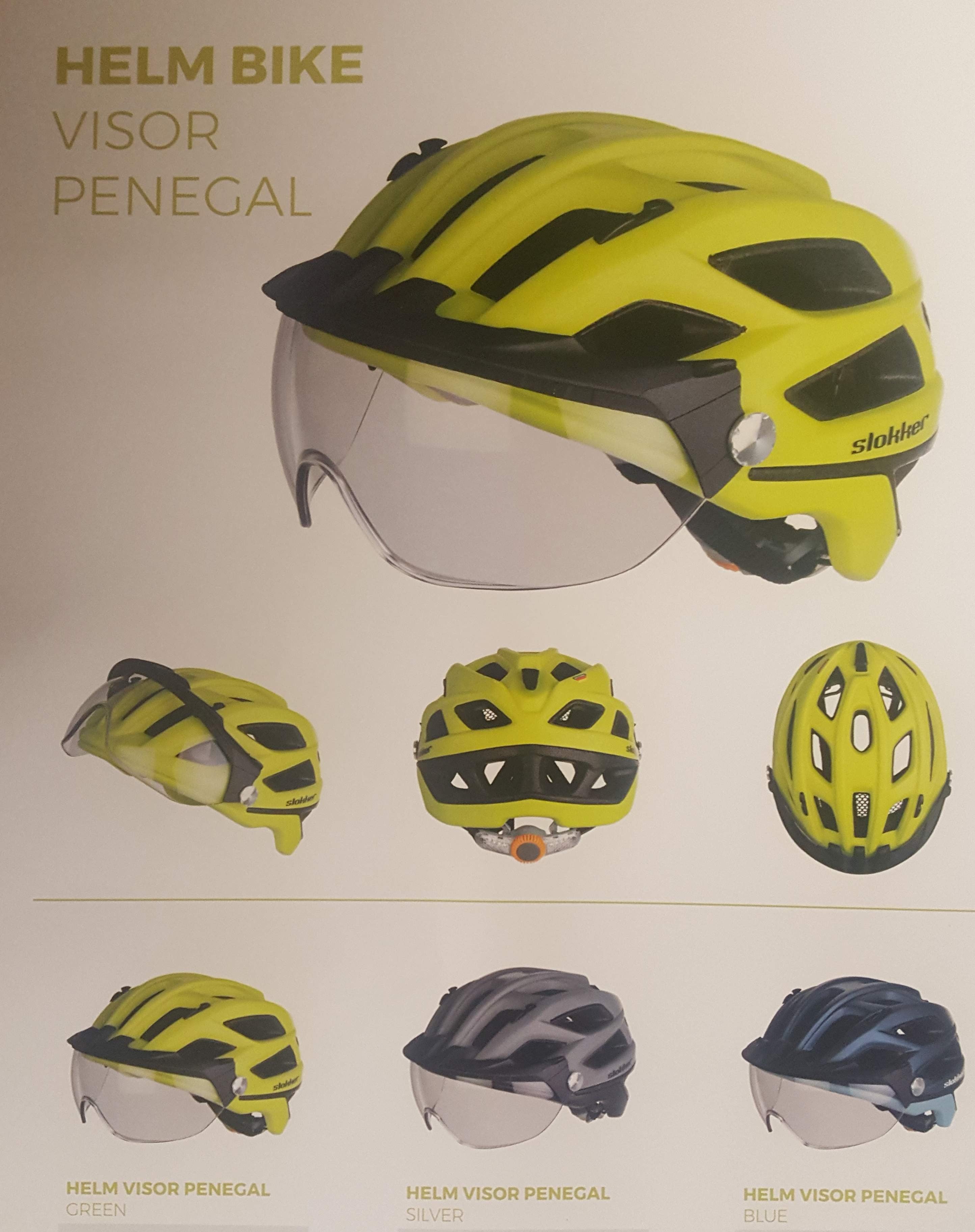 slokker fahrradhelm penegal Slokker Penegal Fahrradhelm mit Visier – Helmheld