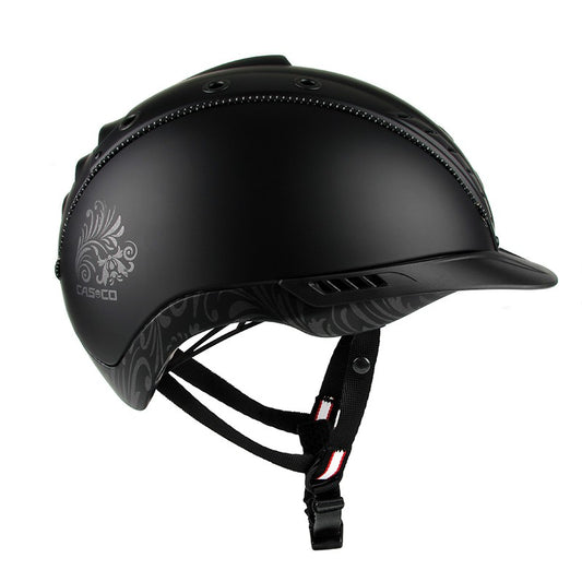 Casco Mistrall-2 - schwarz floral - Reithelm für Erwachsene